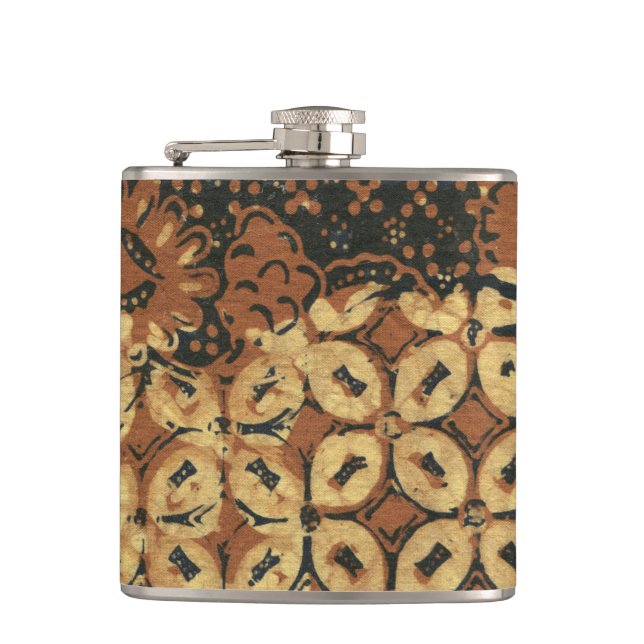 Coffee Bean Earthy Boho Rustic Flask (Front)