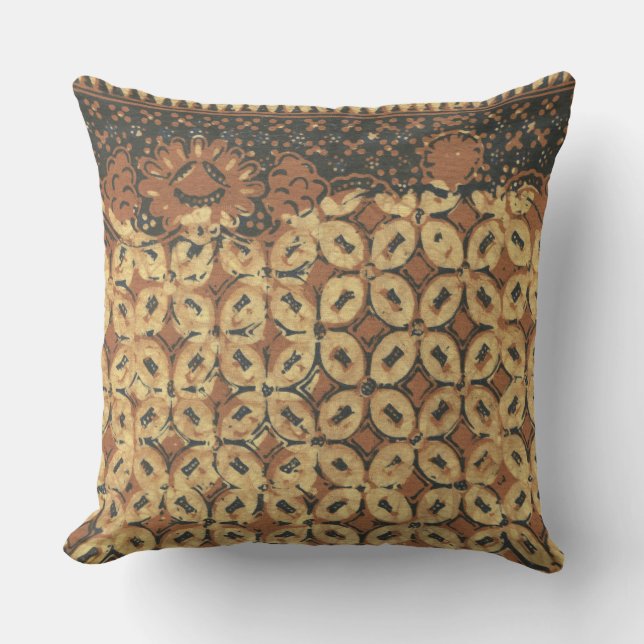Coffee Bean Earthy Boho Rustic Outdoor Pillow (Front)