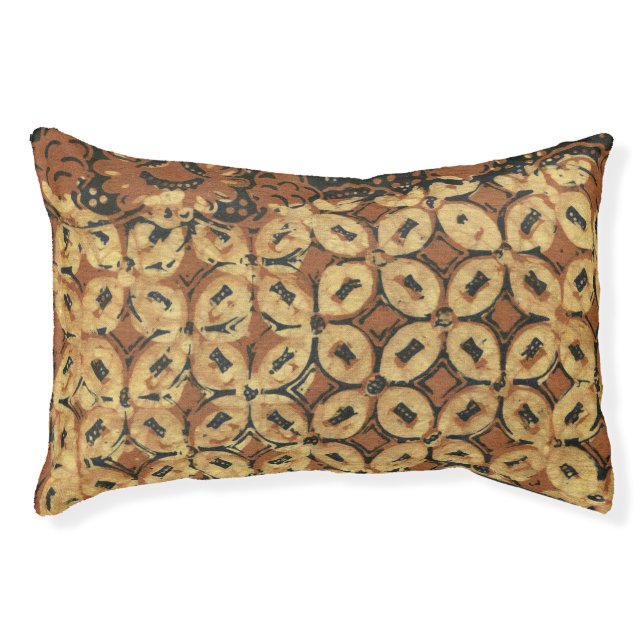 Coffee Bean Earthy Boho Rustic Pet Bed (Front)