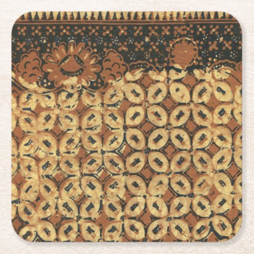 Coffee Bean Earthy Boho Rustic Square Paper Coaster