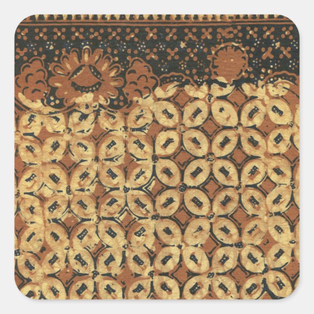 Coffee Bean Earthy Boho Rustic Square Sticker (Front)