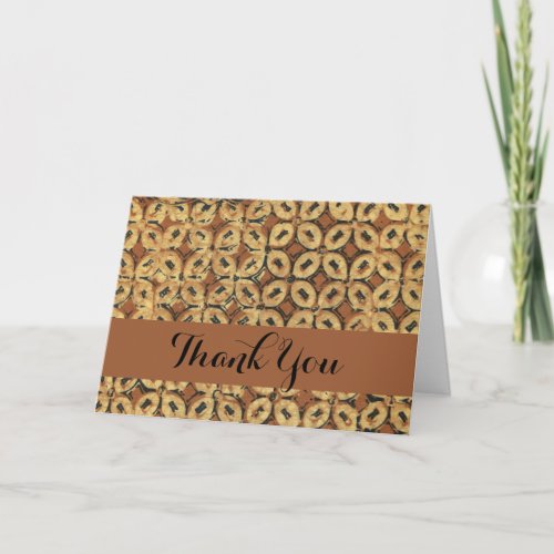 Coffee Bean Earthy Boho Rustic Thank You Card