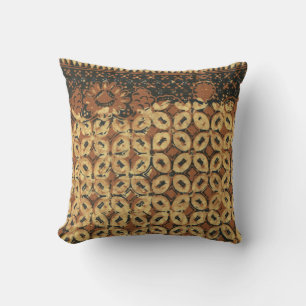 Coffee Bean Earthy Boho Rustic Throw Pillow
