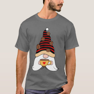 Coffee Bean Hat Coffee Drinking Gnome T-Shirt