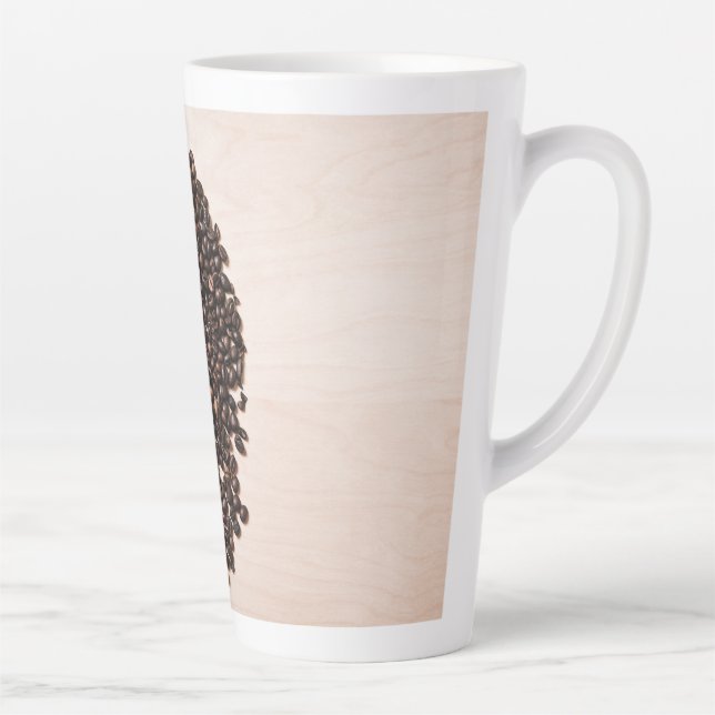 Coffee Bean Heart Latte Mug (Right)