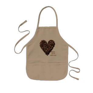 Coffee Bean Hearts: My Kinda Love Kids' Apron