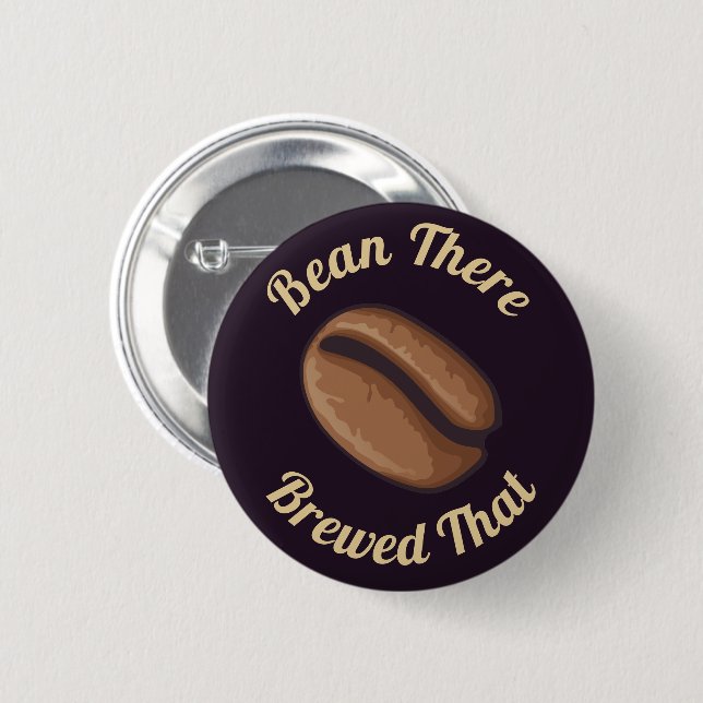 Coffee Bean Icon Button (Front & Back)