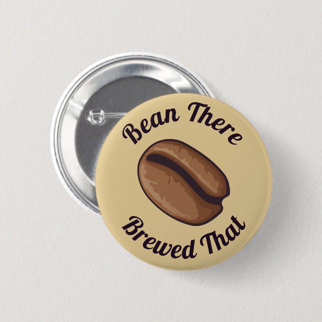 Coffee Bean Icon Button (Front & Back)