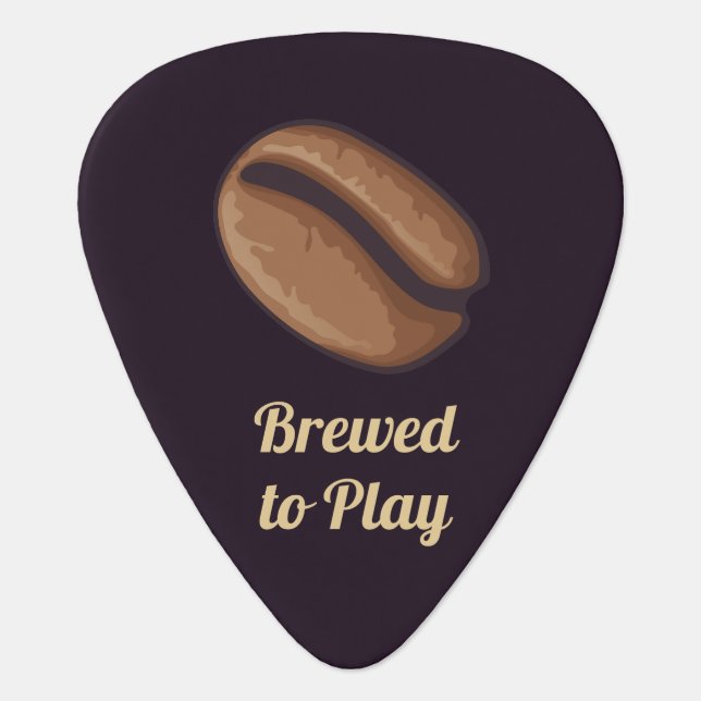 Coffee Bean Icon Guitar Pick (Front)