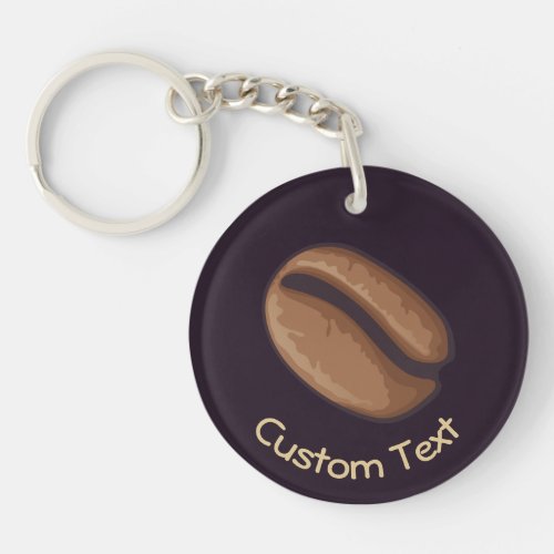 Coffee Bean Icon Keychain