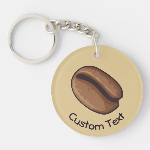 Coffee Bean Icon Keychain