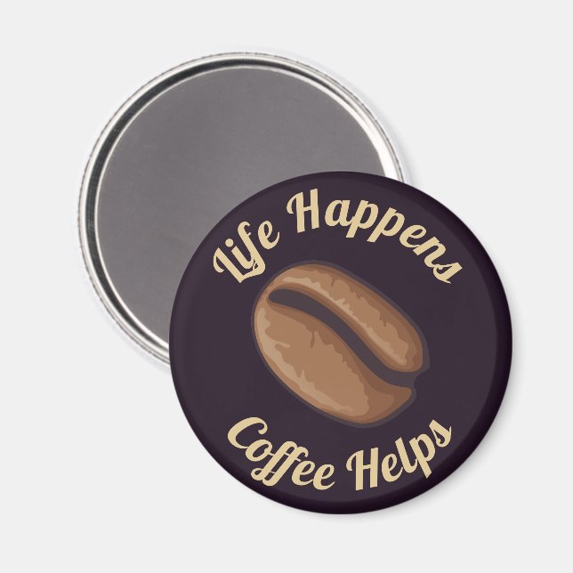 Coffee Bean Icon Magnet (Front/Back)