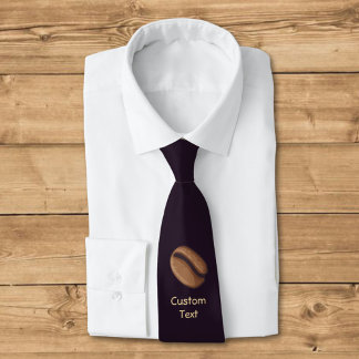 Coffee Bean Icon Neck Tie