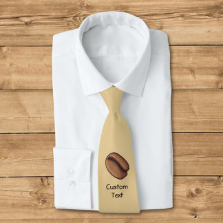 Coffee Bean Icon Neck Tie