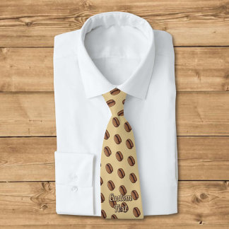 Coffee Bean Icon Neck Tie