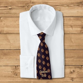 Coffee Bean Icon Neck Tie