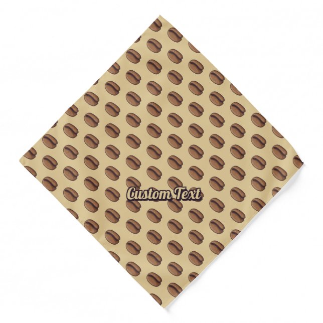Coffee Bean Icon Pattern Bandana (Front)