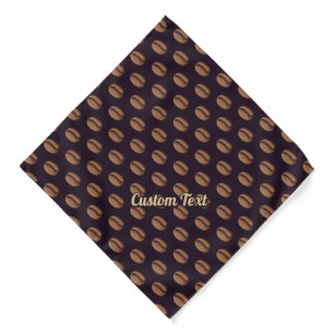 Coffee Bean Icon Pattern Bandana