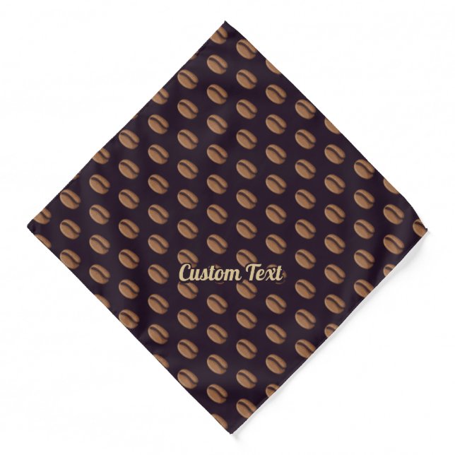 Coffee Bean Icon Pattern Bandana (Front)