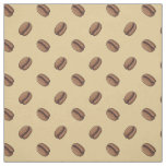 Coffee Bean Icon Pattern Fabric