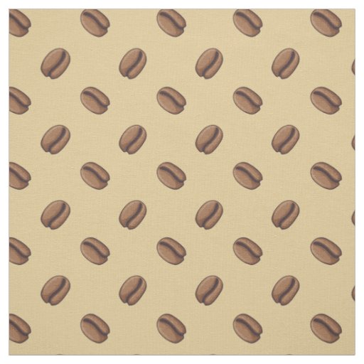 Coffee Bean Icon Pattern Fabric