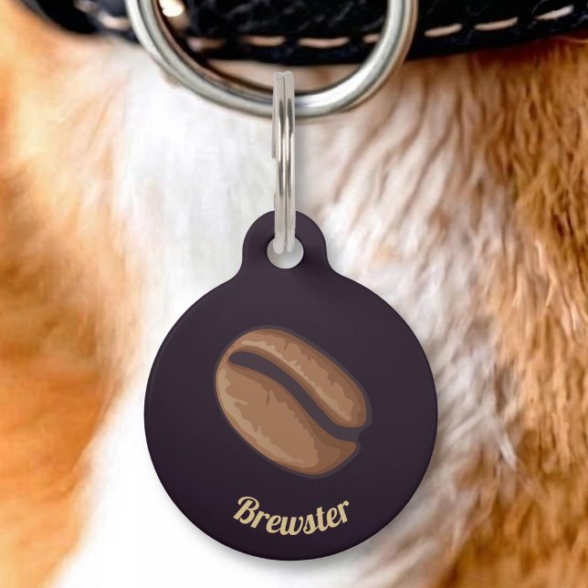 Coffee Bean Icon Pet ID Tag (Creator Uploaded)