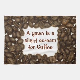 Coffee bean kitchen towel