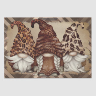 Coffee Bean Latte Gnomes Decoupage Tissue Paper