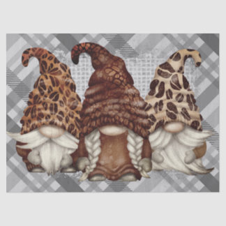 Coffee Bean Latte Gnomes Decoupage Tissue Paper