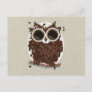 Coffee Bean Owl Postcard
