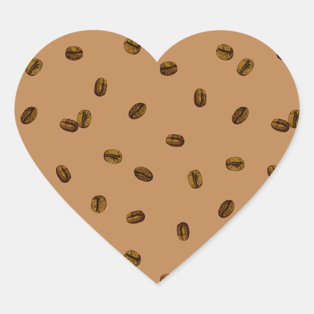 Coffee Bean Pattern Classic Round Sticker (Front)
