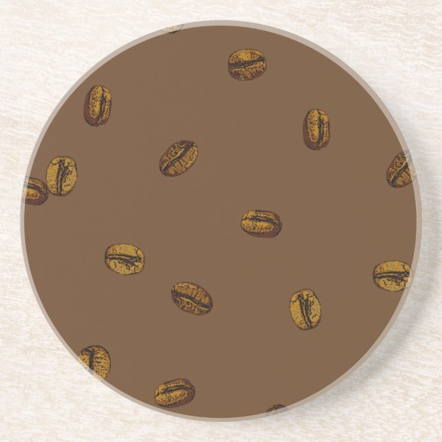 Coffee Bean Pattern Drink Coaster (Front)