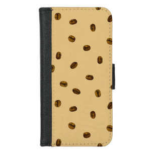 Coffee Bean Pattern iPhone 8/7 Wallet Case