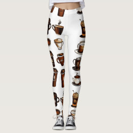 Coffee Bean Pattern Leggings
