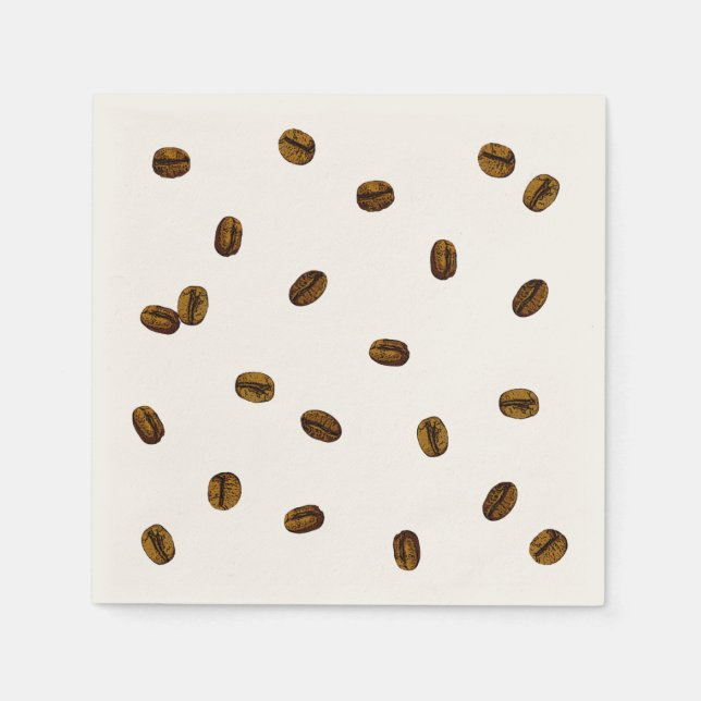 Coffee Bean Pattern Napkins (Front)