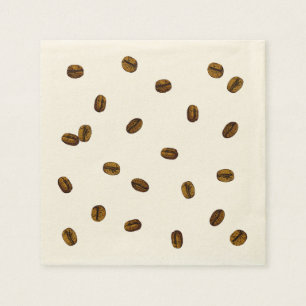 Coffee Bean Pattern Napkins