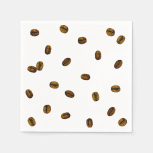 Coffee Bean Pattern Paper Napkins