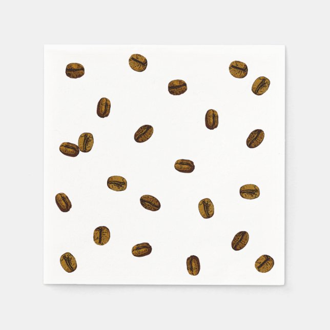 Coffee Bean Pattern Paper Napkins (Front)