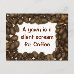 Coffee bean postcard