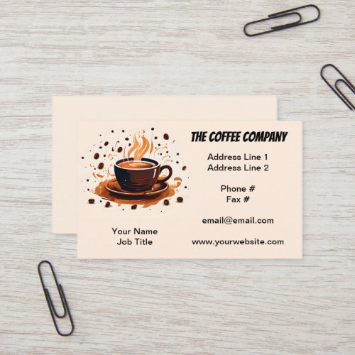 Coffee Bean Roasters Retail Wholesale Shop  Business Card