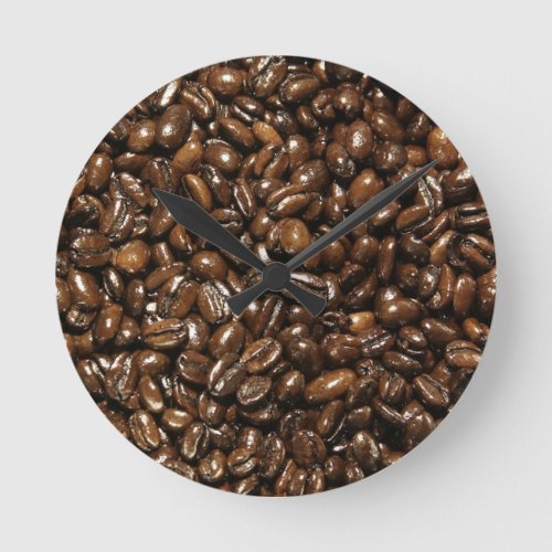 Coffee Bean Round Clock