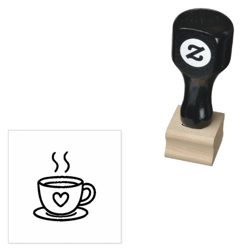 Coffee Bean Rubber Stamp Bold Icon