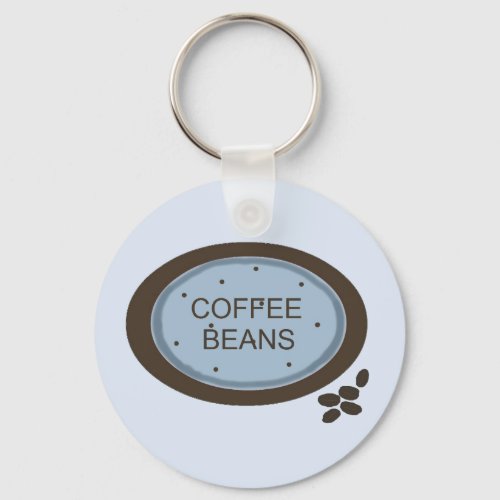 Coffee Bean Sign Keychain