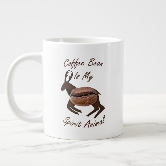 Coffee Bean Spirit Animal Giant Coffee Mug (Left)