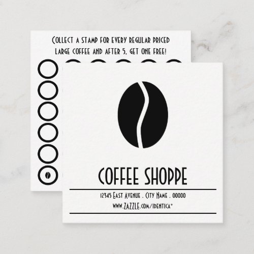coffee bean stamp card