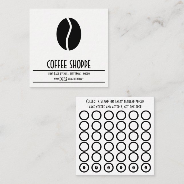 coffee bean stamp card (Front/Back)