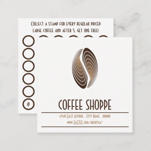 coffee bean strata stamp card