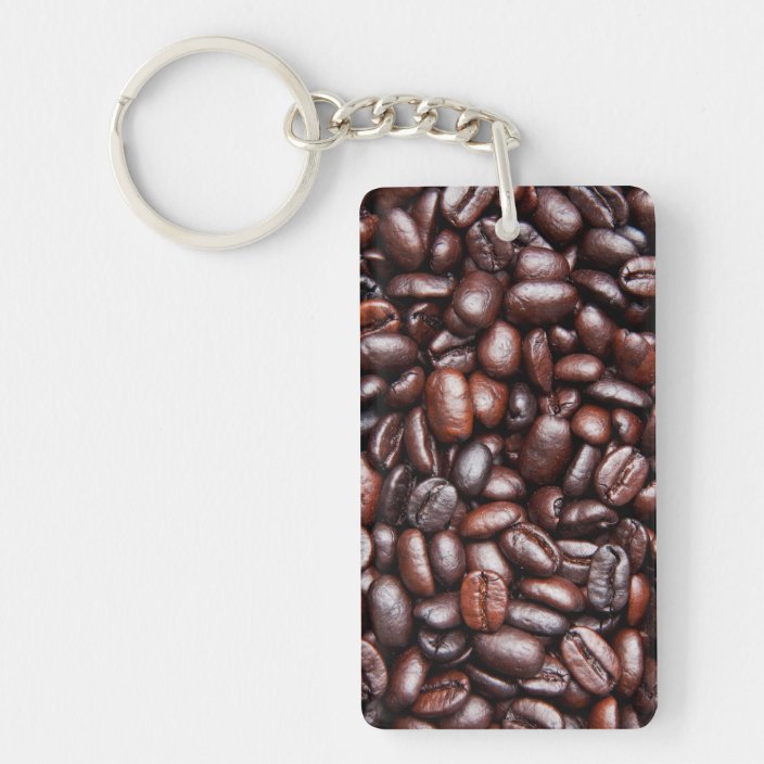 Coffee Bean Template Customized Dark Roast Beans Keychain