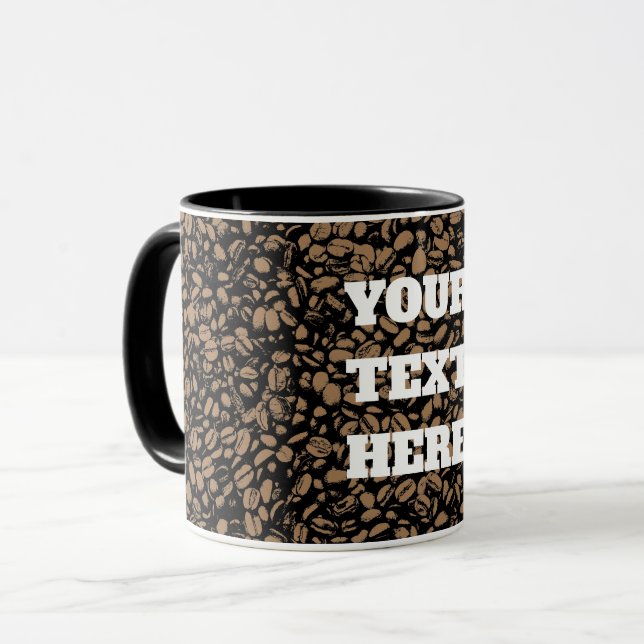 Coffee Bean Texture Template Mug (Front Left)