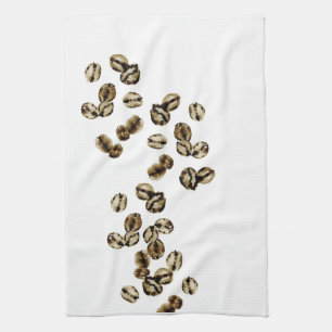 Coffee bean watercolor Kitchen Towels